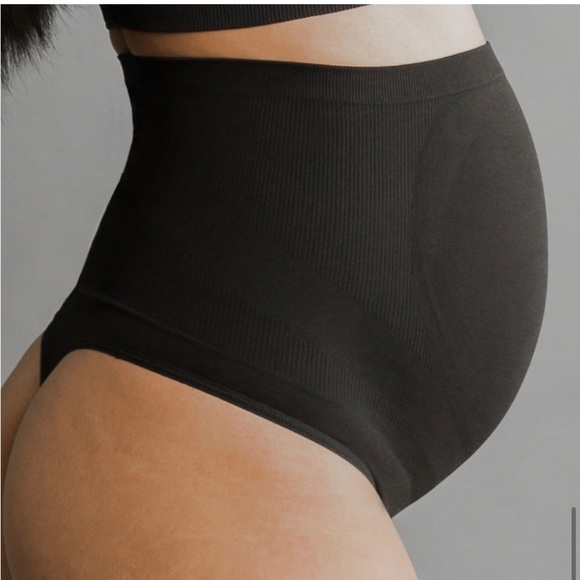 BLANQI Black Maternity Pregnancy Seamless Over Belly Support Thong Size XXL - Picture 2 of 10